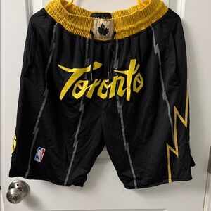 🔴SOLD!!!🔴NBA Toronto Black and Yellow Athletic Shorts